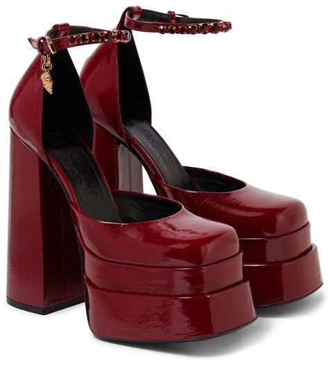 versace double platform heels|versace platform heels open toe.